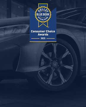 Kelley Blue Book Consumer Choice Awards badge with a darken 2024 Civic Sedan Touring Hybrid in Lunar Silver Metallic on the background Kelley Blue Book Consumer Choice Awards badge with a darken 2024 Civic Sedan Touring Hybrid in Lunar Silver Metallic on the background