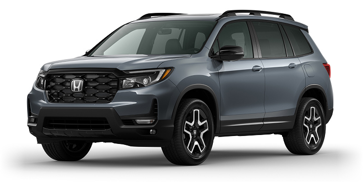 2023 Passport Elite 3/4 front view in Sonic Gray Pearl. 2023 Passport Elite 3/4 front view in Sonic Gray Pearl.