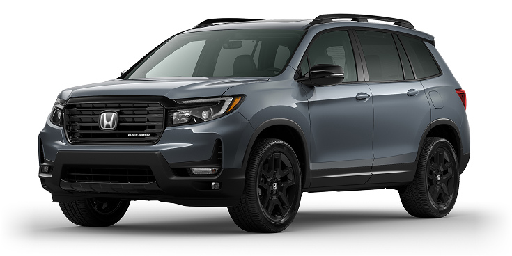 2024 Passport Black Edition 3/4 front view in Sonic Gray Pearl. 2024 Passport Black Edition 3/4 front view in Sonic Gray Pearl.