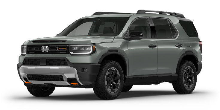 2026 Passport TrailSport Elite 3/4 front view in Ash Green Metallic. 2026 Passport TrailSport Elite 3/4 front view in Ash Green Metallic.
