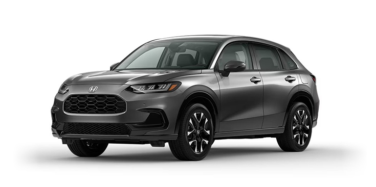 2026 HR-V EX-L 3/4 front view in Modern Steel Metallic.
